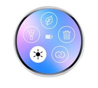 Badge Numérique à Épinglette,Porte-clés Intelligent 4,3 Centimètres avec Un Écran Haute Définition - Badge Pin À Affichage Numérique,pour Sac Professionnel Cosplay Porte Bijou Certificat Sac à Dos