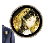 Badge numérique - Badge électronique personnalisé pour écran tactile HD | Écran tactile HD de 4,85 cm - Pour la maison, le bureau, la table, le bureau, les amateurs de dessins animés, les fans de