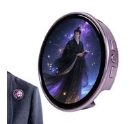Badge Numérique,Bouton Électronique Rechargeable | Badge à Épingle Pixel Numérique avec Écran Tactile HD de 4,7 cm | Pour la Maison le Bureau les Fans d'Animation et les Événements