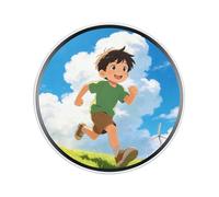 Badge numérique - Broche d'affichage numérique de 5,5 cm | Badge ABS pour écran tactile - Broche d'identification HD rechargeable avec affichage vidéo sans fil pour les fêtes, les festivals et une