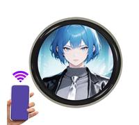 Badge Numérique - Écran HD 4,3 cm Pendentif Clip avec Nom Personnalisé - Badge Photo Numérique Mignon 600mAh Autonomie 18 Heures | pour Fans d'Anime, Photo, Concert, Vidéo,