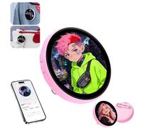 Badge numérique personnalisé, 5,5 cm, bouton HD écran tactile, adsorption magnétique, pour carte d'identité avec affichage vidéos/photos, pour les fans d'anime/football, taille unique, Plastique ABS