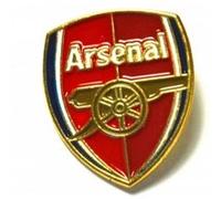 Arsenal FC badge officiel de football avec blason de l'équipe BS109 (taille unique) (Rouge/Doré)