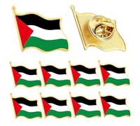 Badge Palestine, 10 épingles Palestine en métal, badge gratuit de 0, 8 x 1, 12 pouces pour femmes et hommes, brassard en émail pour activités patriotiques..