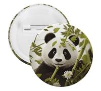 Badge panda rond en métal, broche légère pour sac à dos, épingles à boutons tendance pour chemises, vestes, châle, manteau, unisexe, 12PCS, Fer blanc, épingles rondes en métal