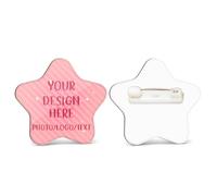 Badge Personnalisable, Pin's Personnalisable avec Texte Photo Logo, Pins Badge Rond Personnalisé Broche Personnalisée
