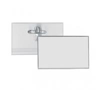 Badge porte-nom 90x58 mm avec clip métal et épingle - Pack de 100