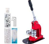 Badge Press Machine 44 mm, Button Maker 1000 pièces, Badge Maker avec une taille de base de 16 x 29 cm, Punch Press Machine avec poignée conviviale, pour la fabrication d'insignes, de boutons