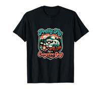Badge Pretty Fly Campfire Guy Camping Mountain T-Shirt