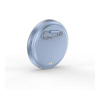 Badge réseau intelligent, broche de badge numérique, équipé d'un écran HD de 1,7", BTV 6.0 et 30 heures d'autonomie, prenant en charge l'affichage personnalisé GIF/photo/vidéo (bleu)