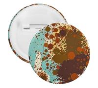 Badge rétro abstrait en métal de couleur rouille, broche légère pour sac à dos, épingles à boutons tendance pour chemises, vestes, châle, manteau, unisexe, 12PCS, Fer blanc, épingles rondes en métal