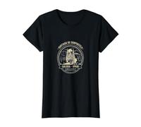 Badge rétro de Saint-Jacques de Compostelle Galice Espagne T-Shirt Graphique avec Valeur, Femme, Noir, S