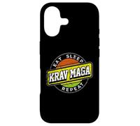 Badge rétro « Eat Sleep Krav Maga Repeat » Coque pour iPhone 17