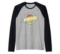 Badge rétro « Eat Sleep Krav Maga Repeat » Manche Raglan