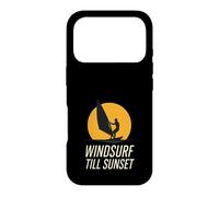 Badge rétro Eat Sleep Windsurf Repeat Addict Tribe Coque pour iPhone 17 Pro