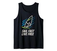 Badge rétro Eat Sleep Windsurf Repeat Addict Tribe Débardeur