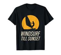 Badge rétro Eat Sleep Windsurf Repeat Addict Tribe T-Shirt