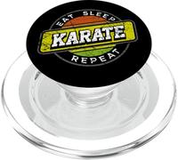 Badge rétro « Love Karate » « Eat Sleep Karaté » PopSockets PopGrip pour MagSafe