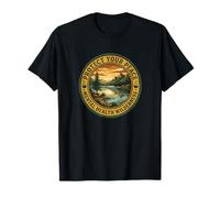 Badge rétro Mental Health Wilderness Protect Your Peace T-Shirt