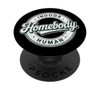 Badge rétro Vintage introverti Homebody Indoor Human PopSockets PopGrip Adhésif