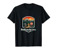 Badge « Roads are for Cars Camping Mountain » T-Shirt