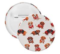Badge romantique en métal rond en forme de saucisse, broche légère pour sac à dos, épingles à boutons tendance pour chemises, vestes, châle, manteau, unisexe, 5PCS, Fer blanc, épingles rondes en métal