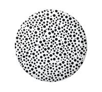 Badge rond à motif à pois noirs et blancs - Design en fer blanc durable avec impression sur un seul côté, parfait pour les cadeaux personnalisés et la décoration de vêtements, taille unique