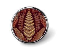 Badge rond à motif marron doré mignon en émail broche bouton broche personnalisée vêtements décoration unisexe porte-badge chapeaux sacs chemises décoration