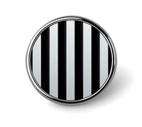 Badge rond à rayures noires et blanches en émail mignon broche bouton broche personnalisée vêtements décoration unisexe porte-badge chapeaux sacs chemises décoration
