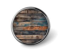Badge rond à texture marron - Jolie broche pour chapeaux, vestes - Décoration personnalisée - Accessoires de bijoux pour fête de mariage