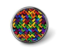 Badge rond arc-en-ciel Gay Pride - Jolie broche décorative pour chapeaux et vestes - Accessoires de bijoux pour fête de mariage