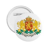 Badge rond avec blason de la Bulgarie - Emblème Bulgarie - Décorations bulgares, L, Plastique