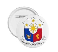 Badge rond avec blason des Philippines - Emblème des Philippines - Décorations philippines, M, Plastique