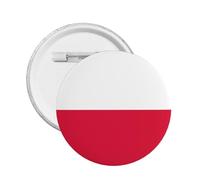 Badge rond avec inscription « I Stand » avec drapeau polonais, L, Plastique