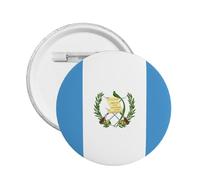 Badge rond avec inscription « I Stand » - Motif drapeau guatémaltèque, Small, Plastique