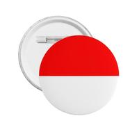 Badge rond avec inscription « I Stand » - Motif drapeau indonésien, M, Plastique