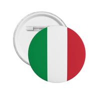 Badge rond avec inscription « I Stand » - Motif drapeau italien, M, Plastique