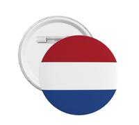 Badge rond avec inscription « I Stand with Netherlands » - Motif drapeau néerlandais, Small, Plastique