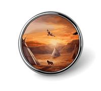 Badge rond avec motif tribus amérindiennes pour chapeaux, vestes, décoration personnalisée, accessoires de bijoux pour fête de mariage