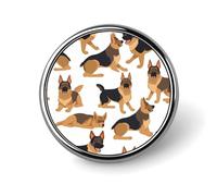 Badge rond berger allemand mignon émail broche bouton broche personnalisée vêtements décoration unisexe porte-badge chapeaux sacs chemises décoration