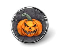 Badge rond citrouille d'Halloween pour hommes et femmes, épingles à revers élégantes et durables, badges métalliques légers pour chemises, vestes, chapeaux