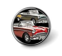 Badge rond classique de roadsters de voiture à l'ancienne, joli porte-badge d'identification pour woker, broche en métal, épingles rondes tendance pour homme et femme, cadeau de médecin, sacs à dos et