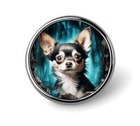 Badge rond classique Gem Cave Chihuahua Bouton Pins Accessoires durables et tendance Badges personnalisés Décoration pour sac à dos Chapeau
