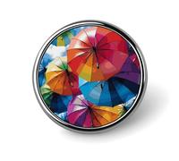 Badge rond coloré en forme de parapluie mignon en émail broche bouton broche personnalisée vêtements décoration unisexe porte-badge chapeaux sacs chemises décoration