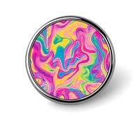 Badge rond coloré psychédélique pour sac, chemise, accessoires, 2,5 cm