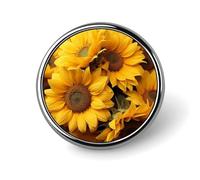 Badge rond de nombreux tournesols pour homme et femme, durable et élégant, badges en métal léger pour chemises, vestes, chapeaux