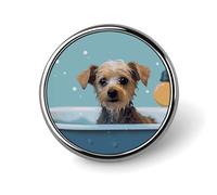 Badge rond décoratif amusant en alliage d'aluminium durable pour chemises, vestes, chapeaux, uniformes - 2,5 cm