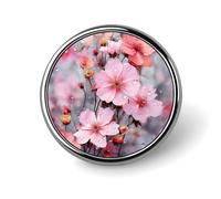 Badge rond en alliage d'aluminium de qualité supérieure, belle broche en forme de fleur, accessoires cadeaux, emblème en métal léger pour homme et femme, épinglette durable et tendance pour chapeau
