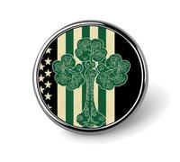 Badge rond en alliage d'aluminium de qualité supérieure, broche drapeau irlandais, accessoires cadeaux, emblème en métal léger pour homme et femme, épinglette durable et tendance pour chapeau, veste