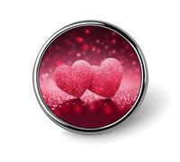 Badge rond en alliage d'aluminium de qualité supérieure, broche en forme de cœur, accessoires cadeaux, emblème en métal léger pour homme et femme, épinglette durable et tendance pour chapeau, veste